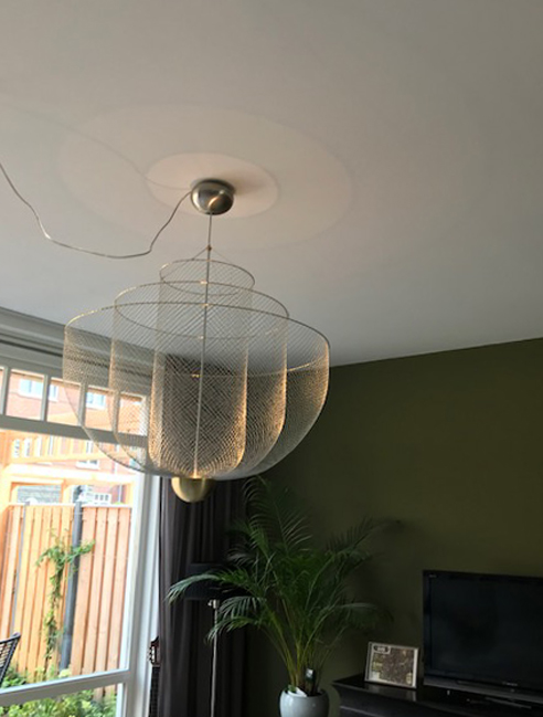 design lamp ophangen klusbedrijf van kester